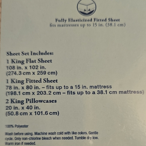 Home Classics Paisley Microfiber Sheet Set - King Size - NWT - Picture 3 of 6